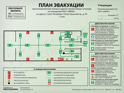 Планы эвакуации | Всероссийское добровольное пожарное общество