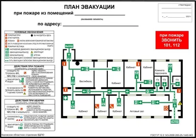 План эвакуации ламинированный - 