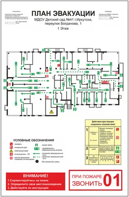 План эвакуации людей при пожаре: требования и описание