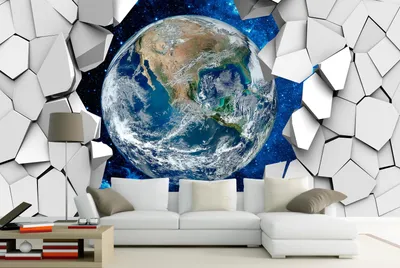 ᐉ Фотообои флизелиновые Art Murals 3D Планета Земля космос футуризм 285х190  см