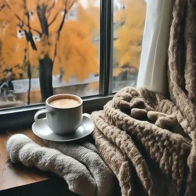 Осень🍂🍁🍂кофе☕️камин🔥 плед..., в …» — создано в Шедевруме