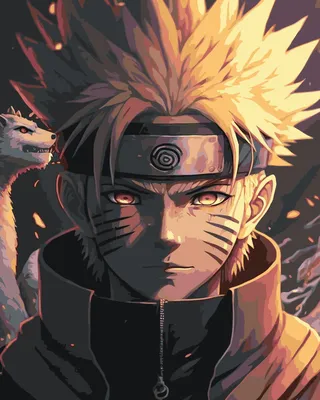 Персонаж naruto uzumaki из аниме …» — создано в Шедевруме