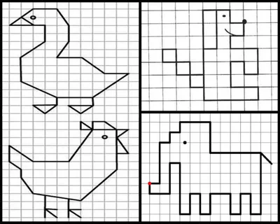 Копирование по клеточкам для дошкольников. Скачать и распечатать
