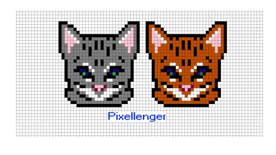 Котёнок В Шарфике Рисунки По Клеточкам КАК НАРИСОВАТЬ PIXEL ART CAT CATS -  YouTube