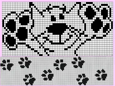 Рисунки по клеточкам лапка (25 фото) » Рисунки для срисовки и не только