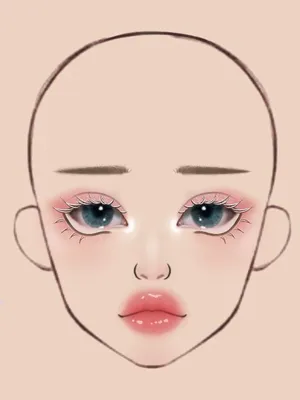 Pin by dans on MAKE UP IDEAS | Makeup drawing, Doll face makeup, Makeup  face charts