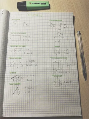 Конспекты по математике | Математические блокноты, Уроки геометрии,  Математические выражения