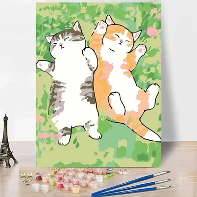Толстый котик картина по номерам 40х40 Живопись по номерам 19956576 купить  за 596 ₽ в интернет-магазине Wildberries