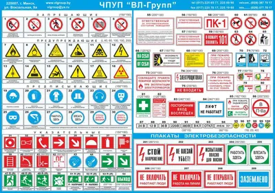 Знаки по пожарной безопасности и охране труда