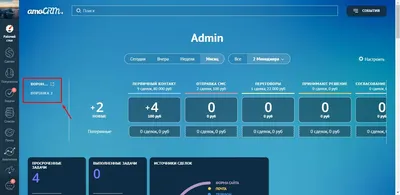 Блоки (виджеты) рабочего стола в amocrm (амосрм) / 