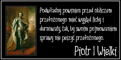 Czytam więc jestem on X: "Piotr I Wielki Подчинённый перед лицом  начальствующим должен иметь вид лихой и придурковатый, дабы разумением  своим не смущать начальство. /ZIhayMIMzj" / X