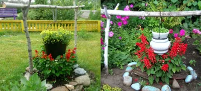 16 ideas of garden crafts. Crafts for giving - YouTube