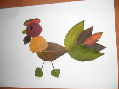 Поделка из Листьев на Листе Бумаги Своими Руками + 55 ФОТО | Fall crafts  for kids, Leaf crafts, Leaf collage