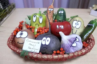 Поделки из овощей своими руками (70 фото) - простые оригинальные идеи для  выставки в детский сад и в школу