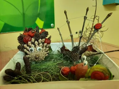 Hedgehog in the forest | Gifts of Autumn | Autumn crafts in kindergarten to  school - YouTube