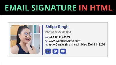 How to create html email signature