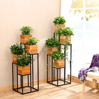 Вертикальная подставка | Декор из растений, Подставки под цветы, Цветочные  горшки