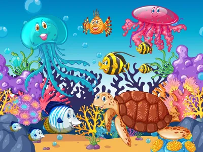 Подводный мир Лёгкие рисунки Рисунок Эстетика | Ocean art, Ocean painting,  Underwater art