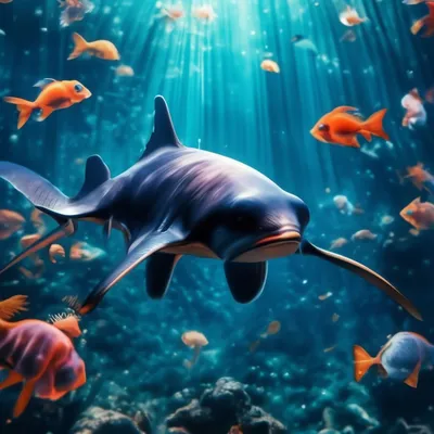 Скачать 1400x1050 подводный мир, океан, рыбы обои, картинки стандарт 4:3