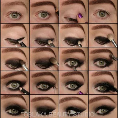 Smoky eyes» макияж, Смоки айс пошаговая инструкция.