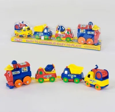 Деревянный поезд с вагончиками (C 437) (ID#1793320495), цена: 861 ₴, купить  на 