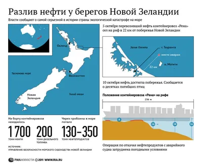 Утечка нефти у берегов Новой Зеландии | , ИноСМИ