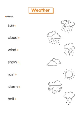 Раскраска погода на английском - 19 фото