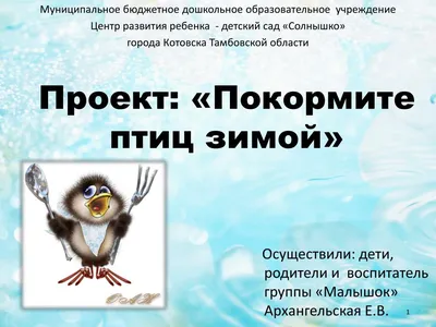 PPT - Проект: «Покормите птиц зимой» PowerPoint Presentation - ID:6155684