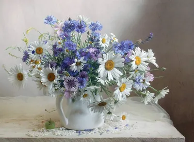 Полевые цветы в вазе, холст, 50х60 – заказать на Ярмарке Мастеров – O98VQRU  | Картины, Рязань | Цветочное искусство, Картины маслом, Цветочные картины