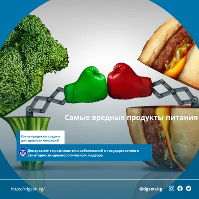 Какие продукты вредны для здоровья человека? — Департамент профилактики  заболеваний и государственного санитарно-эпидемиологического надзора