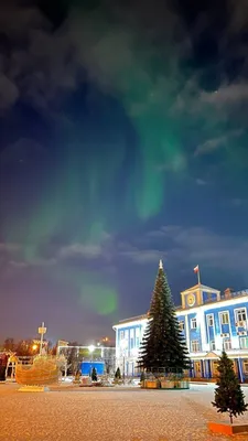 Полярная ночь в Мурманске, полярное …» — создано в Шедевруме
