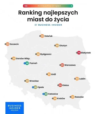 Карта городов Польши с возможностью скачать и распечатать - 