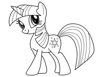 Раскраска маленькая пони. Черно-белые картинки Моя маленькая пони для  раскрашивания. Раскрашивать онлайн.