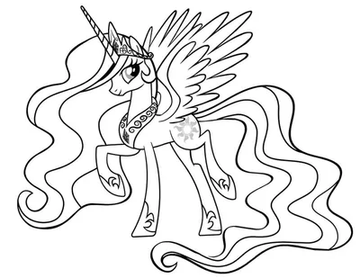 Princess Celestia from My Little Pony coloring page - Download, Print or  Color Online for Free
