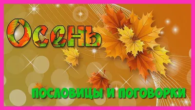 ПОСЛОВИЦЫ И ПОГОВОРКИ ПРО ОСЕНЬ 🌾 Видео про осень - YouTube