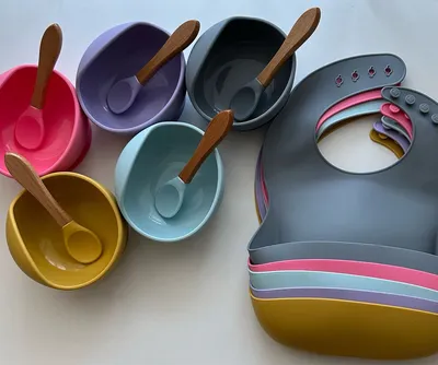 Качественная посуда из силикона для детей с принтом - купите товар для детей  на LP 2098