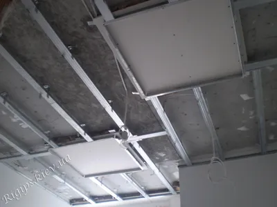 двухуровневый потолок из гипсокартона на кухне - YouTube