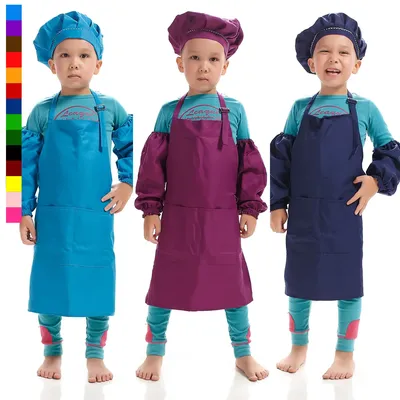 Детская многоцветная кулинарная форма шеф-повара для детей, для кухни,  косплея, Хэллоуина, костюм для мальчиков и девочек, фартук, шапка, манжета  | AliExpress