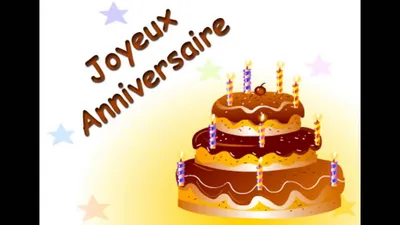 Joyeux Anniversaire Happy Birthday in French Stock Vector - Illustration of  french, elements: 107042451