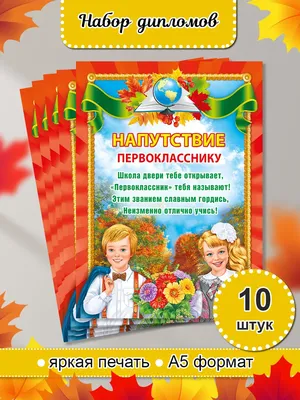 Грамота (210*295) Свидетельство первоклассника 10 экз. 