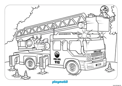 Раскраски Раскраска Пожарная машина Пожарный пожарник пожар лестница  лестница рукав шланг Пожарная Машина, Раскраска Пожарная машина для малышей Пожарная  Машина.