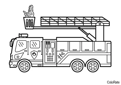 Раскраски Пожарная машина распечатать бесплатно
