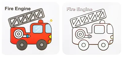 Раскраска Пожарная машина с лестницой | Раскраски для детей печать онлайн