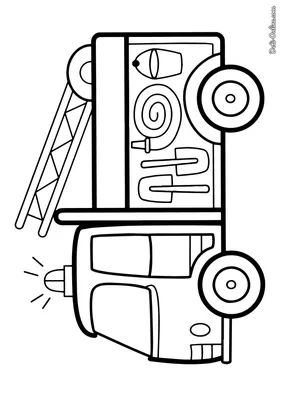 Пожарная машина Раскраски для детей мальчиков