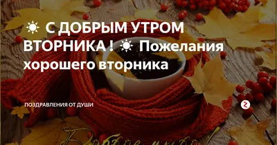 ВТОРНИК 🌹 С ДОБРЫМ УТРОМ! - супер открытки, гифки - Красивые пожелания  Доброго Утра во Вторник - стихи короткие, картинки бесплатно