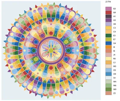 Картина по номерам Z-774 "Мандала" 40x40 Счастье, максимально наполнена на позитивные  эмоции и благополучие во всех сферах жизни - купить с доставкой по выгодным  ценам в интернет-магазине OZON (304535995)