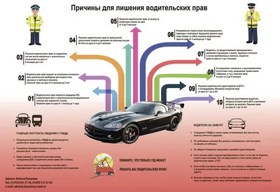 Причины, по которым Вас могут лишить водительских прав + распечатка в машину