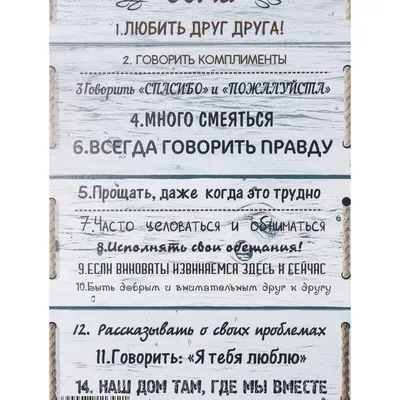 Картина на холсте "Правила нашего дома" купить по цене 380 ₽ в  интернет-магазине KazanExpress