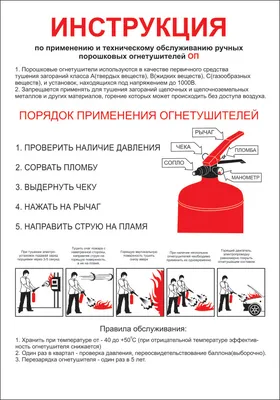 Правила пользования огнетушителем