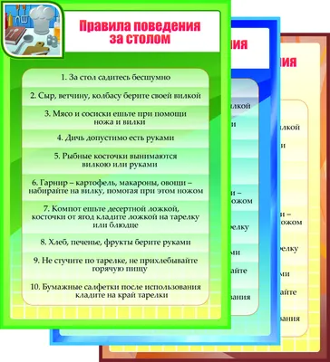 Правила поведения за столом © Детский сад 314